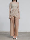 SWAYING 25 Spring/Summer Diamond Check Cardigan SW-SW25SS1T23C2 Apricot SW25SS1T23C1